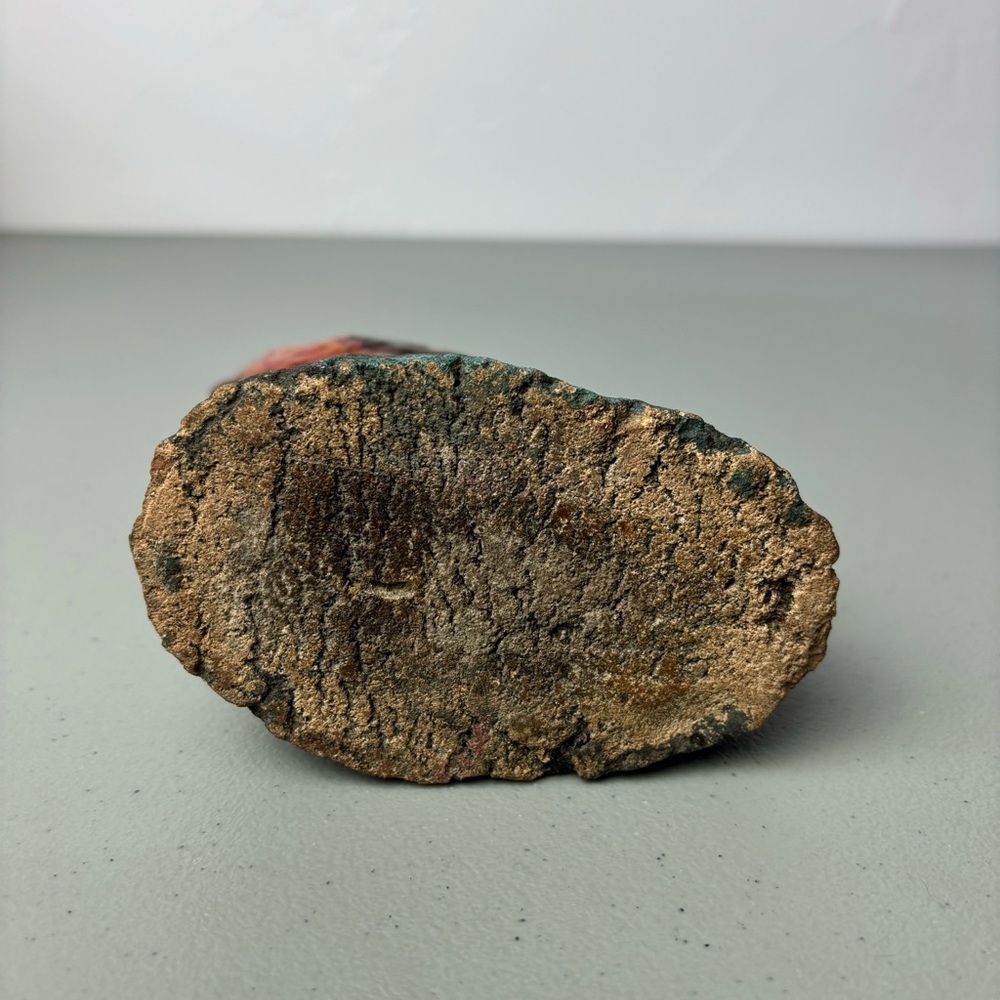 Primitive Folk Art Red Bird Robin Cardinal Stone Clay Statue Sculpture Carving - Picture 5 of 12